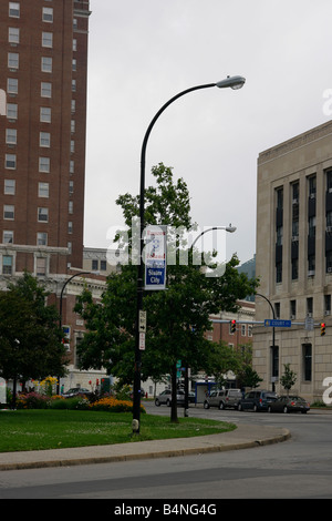 Buffalo NY sign Sister City Rzeszow in USA US  nobody vertical hi-res Stock Photo