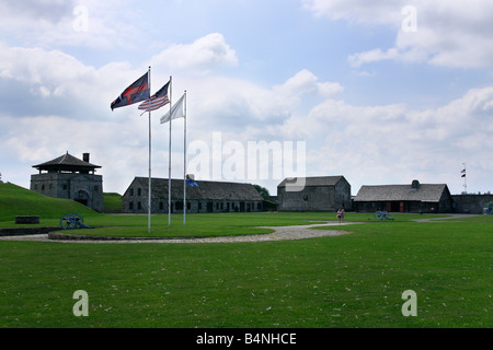 French Castle Quarters at Old Fort Niagara in USA US horizontal hi-res Stock Photo