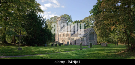 Baddesley Clinton estate Warwickshire View from the Heart of England way footpath Stock Photo