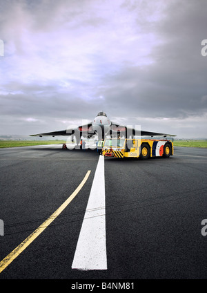 Vulcan bomber XH558 on runway Leuchars air show Scotland Stock Photo