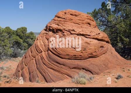 Between Lone Tree and Paw Hole, Coyote Buttes South, Paria Canyon-Vermilion Cliffs Wilderness Stock Photo
