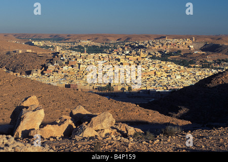 Algeria Ghardaia Panoramic view Sahara Desert Stock Photo