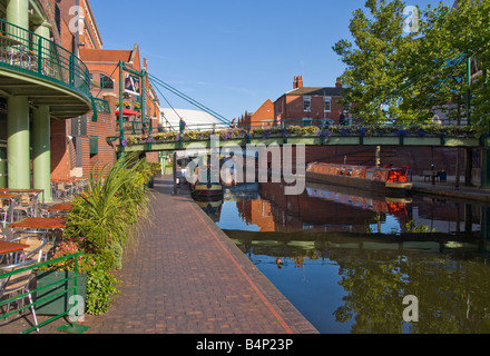 Birmingham Uk Canals At Brindley Place Modern Buildings Development 