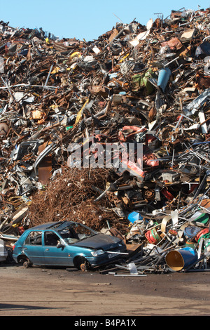 scrap yard,scrap metals,recycle site,great yarmouth harbour, Stock Photo