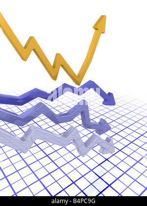 3d render of abstract arrows Stock Photo - Alamy