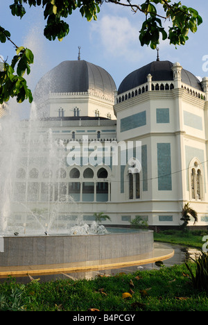 Famous Grand Mosque of Maimoon in North Sumatra, Indonesia Stock Photo