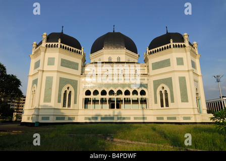 Famous Grand Mosque of Maimoon in North Sumatra, Indonesia Stock Photo