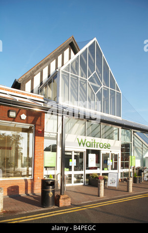 Entrance to Waitrose store in Sandbach UK Stock Photo
