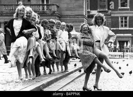 The famous Tiller Girls dance troupe performing one of their high ...