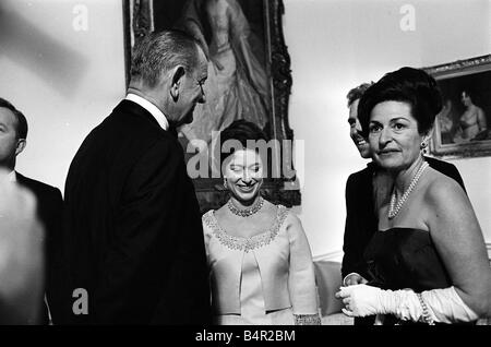 Princess Margaret November 1965 with President Lyndon B Johnson at the ...