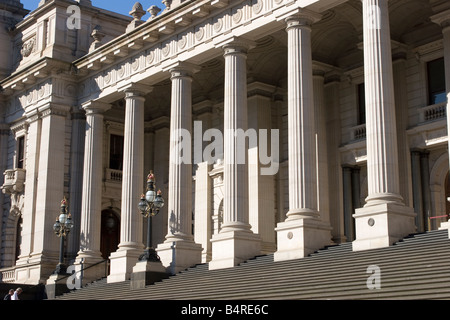 Parliament Building Spring Street Melbourne Australia Stock Photo