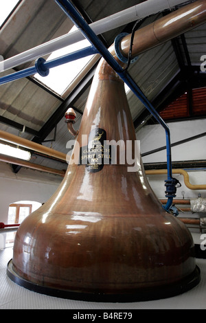 Distillation Still at the Glen Garioch Scotch Whisky Distillery in Old Meldrum, Aberdeenshire Stock Photo