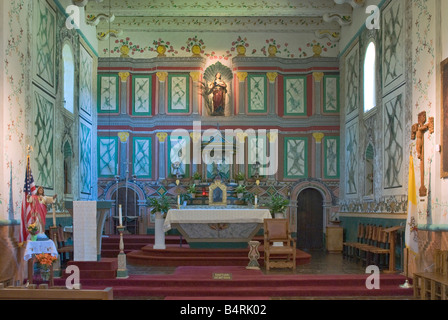 Main altar at church at Mission Santa Ines Solvang California USA Stock Photo