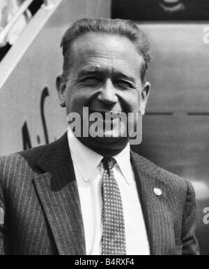 Dag Hammarskjold Secretary General of the United Nations 1953 61 seen here during the Suez Crisis Stock Photo