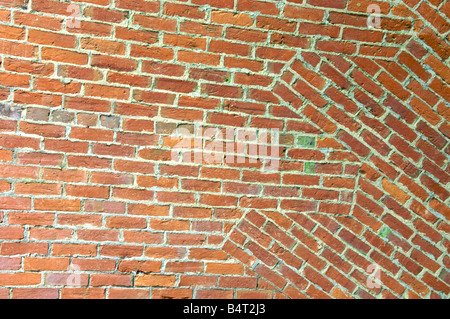 Unusual Brickwork in an old tunnel Stock Photo