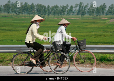 Rural traffic, Red River delta, northern Vietnam Stock Photo