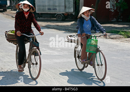 Rural traffic Red River delta northern Vietnam Stock Photo