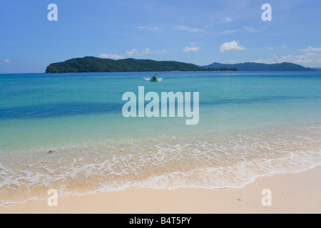 A view from the beach on Pulau Mamutik Tunku Abdul Rahman National Park nr Kota Kinabalu Sabah Malaysia Stock Photo