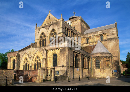 England, Hampshire, Romsey, Romsey Abbey Stock Photo