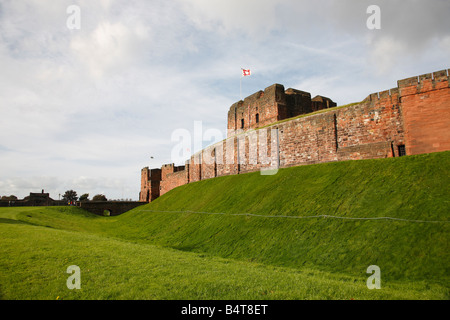 Moat in front of Carlisle Castle. Carlisle Cumbria England United Kingdom. Stock Photo