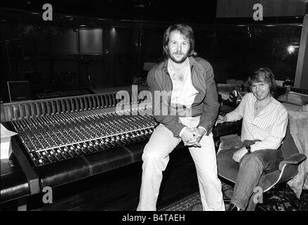 Abba Swedish Pop band April 1974 Abba in the studio 29 4 1974 Mirrorpix com 2002 Stock Photo