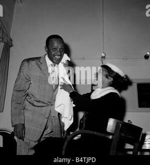 1950s Jazz performers Lionel Hampton band leader at the Empress hall in London Mirrorpix Stock Photo
