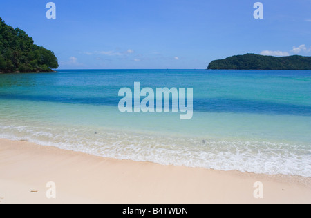 A view from the beach on Pulau Mamutik Tunku Abdul Rahman National Park nr Kota Kinabalu Sabah Malaysia Stock Photo