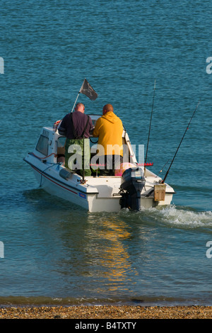 A portrait colour photograph of two fishermen just setting off (005) Stock Photo