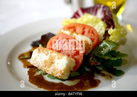 A Grilled Halloumi Cheese Salad at The Olive Tree in Wichita Kansas Stock Photo