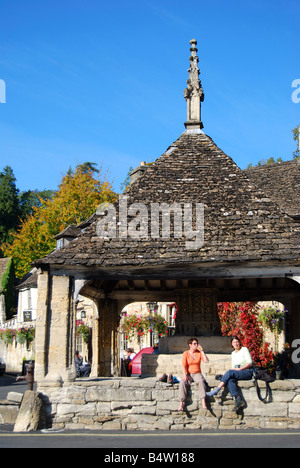 The 14th century Market Cross, Castle Combe, Wiltshire, England, United Kingdom Stock Photo