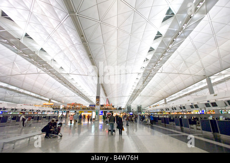 An interior view of the airport Chek Lap Kok - the Hong Kong international airport.
