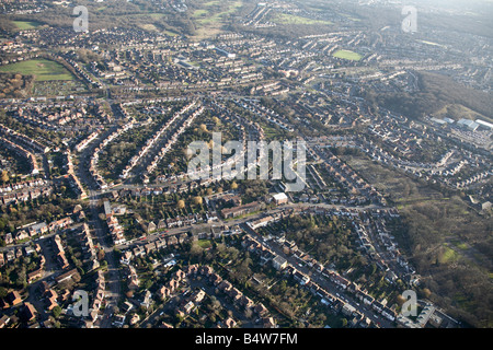 Aerial view south east of Chingford Mount Cemetery Old Church Road ...