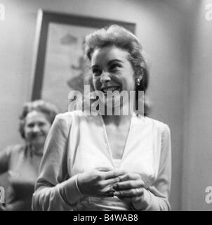 Actress Janet Leigh at a costume fitting for the film The Vikings 1957 Stock Photo