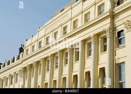 Brunswick Terrace Regency style apartments on Hove seafront East Sussex England Stock Photo