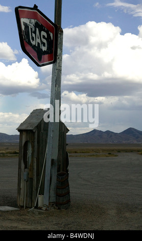 Lone Gas station in Nevada USA Stock Photo