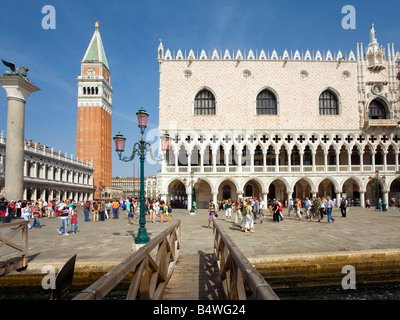 Doges Palace and Campanile in St Marks Square Venice Italy Stock Photo