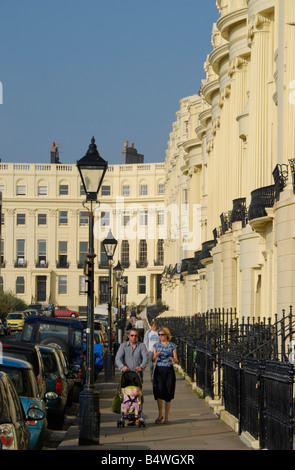 Regency style terraced apartments in Palmeira Square Hove East Sussex England Stock Photo