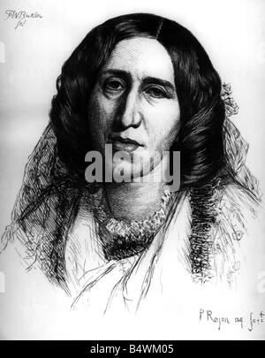 Eliot, George (Mary Ann Evans), 22.11.1819 - 22.15.1880, English author / writer, portrait, after engraving by P. Rajon 19th century, Stock Photo
