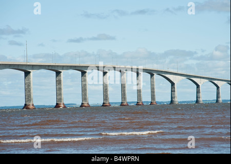 Cape Jourimain New Brunswick with the Confederation Bridge Stock Photo