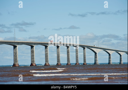 Cape Jourimain New Brunswick with the Confederation Bridge Stock Photo