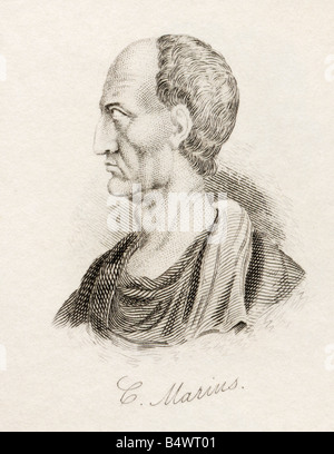 Gaius Marius, 157 BC - 86 BC. Roman general and politician. From the book Crabbs Historical Dictionary, published 1825. Stock Photo