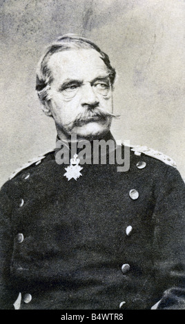 Roon, Albrecht Theodor Graf von, 30.4.1803 - 23.2.1879, Prussian general, Minister of War 1859 - 1873, half length, carte de visite, circa 1875, , Stock Photo