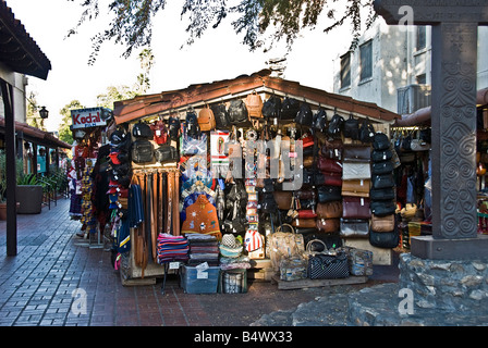lvera Street, Los Angeles known for its Mexican marketplace, Plaza District Historic Buildings, Avila Adobe and Sepulveda House Stock Photo