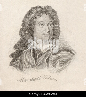 Claude Louis Hector de Villars, Prince de Martigues, Marquis then Duc de Villars, Vicomte de Melun, 1653 - 1734. Stock Photo