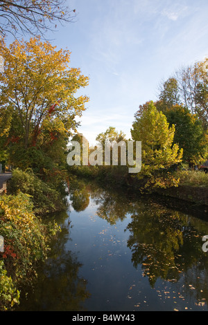 Canal in Lambertville, New Jersey Stock Photo