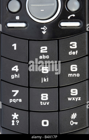 black telephone keyboard closeup electronics communications Stock Photo