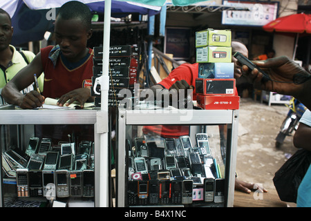 Mobile phones for sale in Lagos. Stock Photo