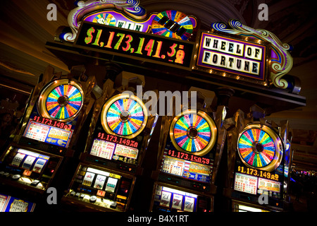 Jackpot slot machines in casino Stock Photo - Alamy