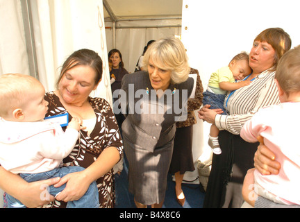 The Duchess of Cornwall during her visit to the charity GFS Platform s home for teenage mothers in Bromley south east London The unit is a supported housing scheme with bedrooms for six girls aged between 16 and 20 who are pregnant or have children and are homeless November 2006 Stock Photo