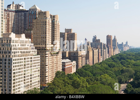 Urban buildings and park Stock Photo